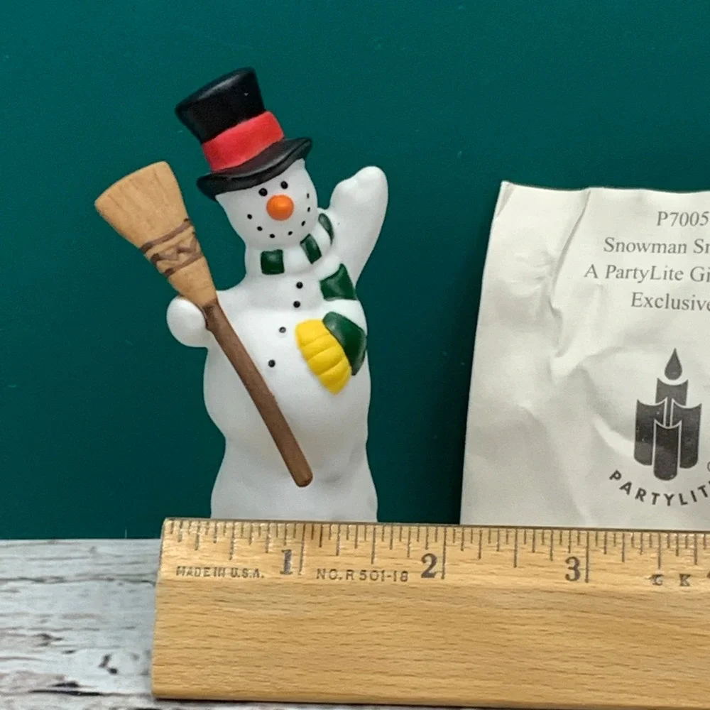 PartyLite Snowman Snuffer Candle Accessory Holiday Decor P7005 w/‎ Box - Picture 6 of 9